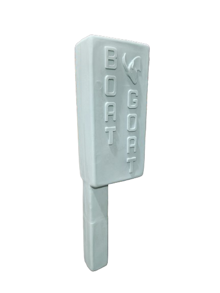2R2418L -- Boat Goat Head 2" Round Pole with Solar Light