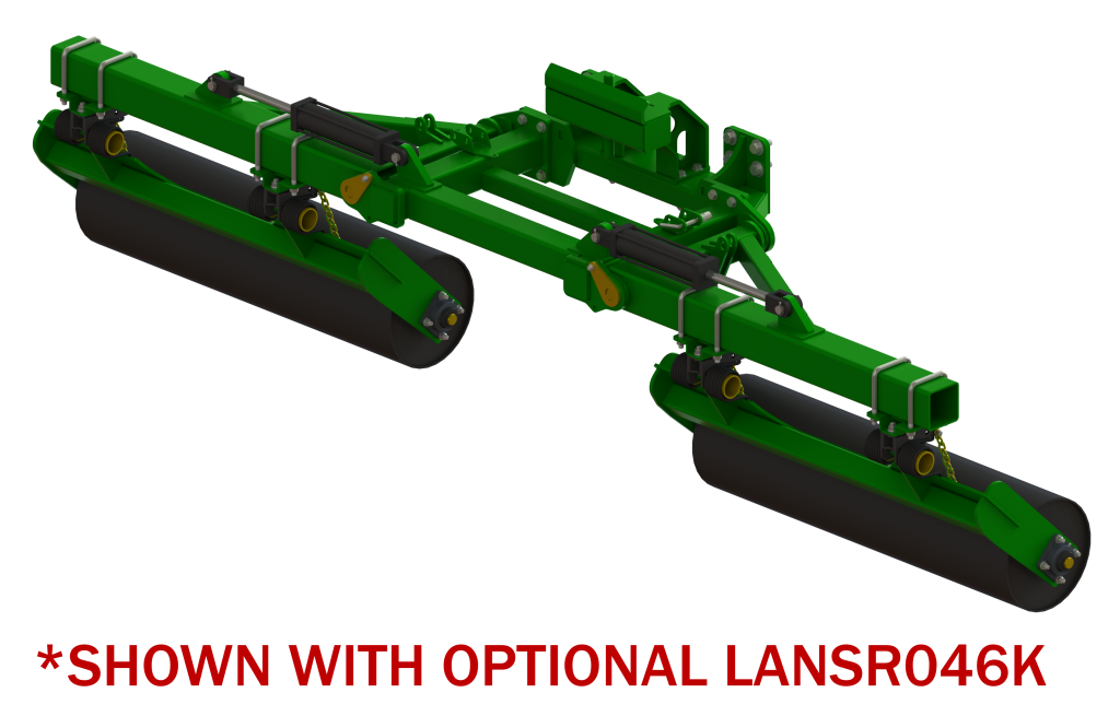 LANSR046K -- Front suitcase weight bracket for John Deere® 8RX tractors with Lankota stalk roller kit