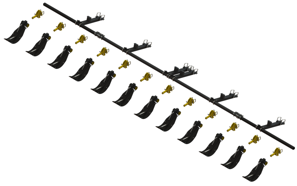 LANSS3412R12 -- Lankota Stalk Stomper® Mounting Kit for CaseIH® 2212/2412/3212/3412 Series 30" & New Holland® 98 "X" Series Corn Heads