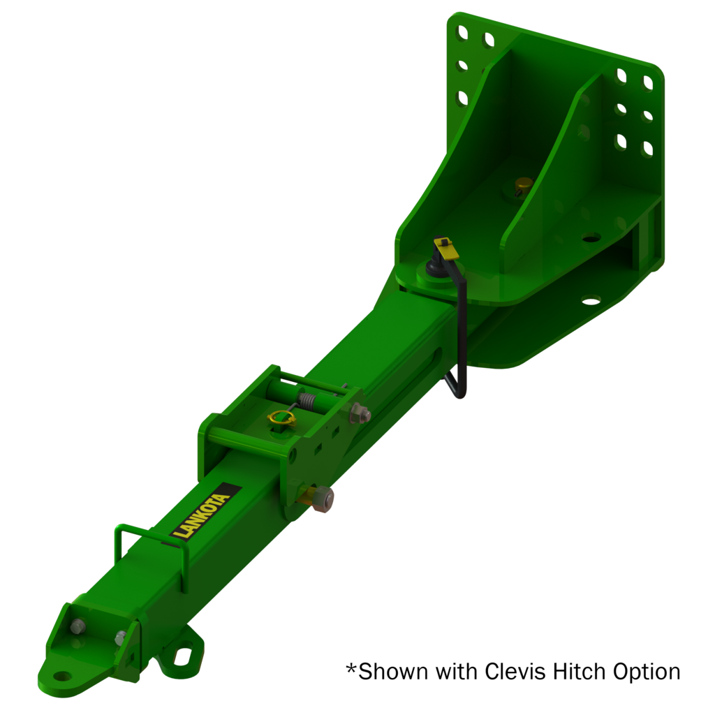 LANTH910 -- Folding and telescoping hitch for John Deere® 70 and "S" Series combines