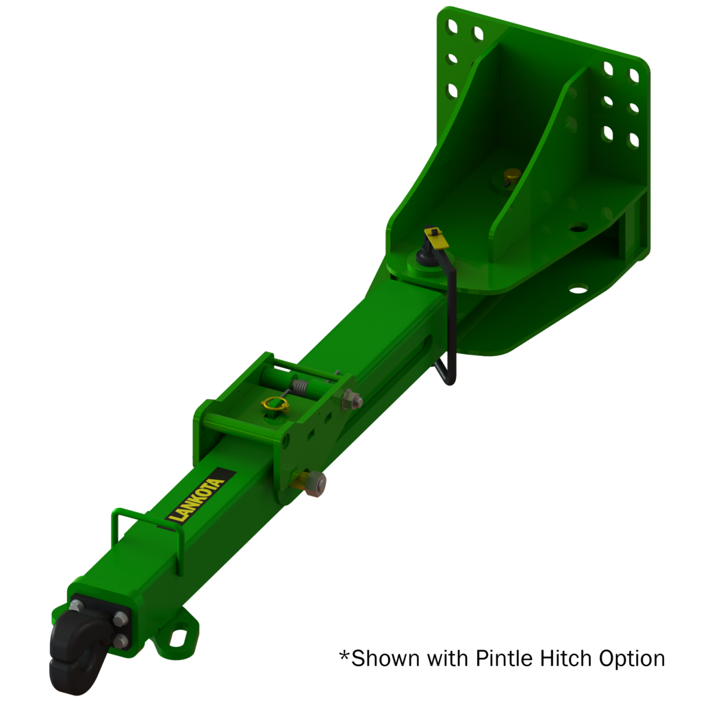 LANTH910 -- Folding and telescoping hitch for John Deere® 70 and "S" Series combines