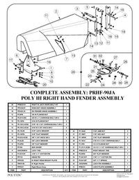PRHF-90A -- RH Fender Assembly, IH Red