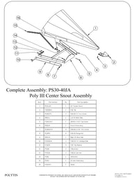 PS30-40A -- Narrow Row Center Snout with Point - 30