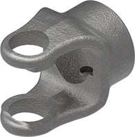 IMPLEMENT YOKE WITH DOUBLE KEYWAY