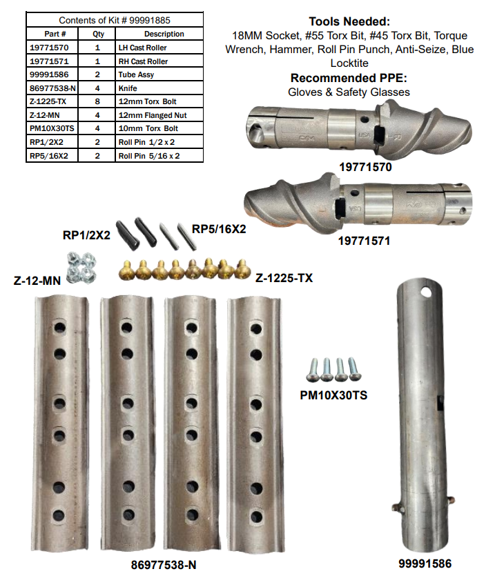 99991885 - CLARKE Knife Roll Upgrade Kit