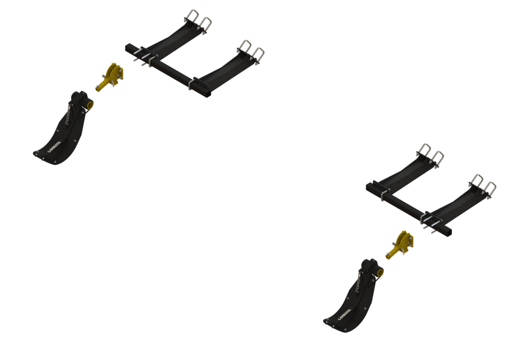LANSS4412R2FH -- Lankota Stalk Stomper® Mounting Kit for CaseIH® 2612/4212/4412 Series & New Holland® 99 Series folding Corn Heads (2 rows)