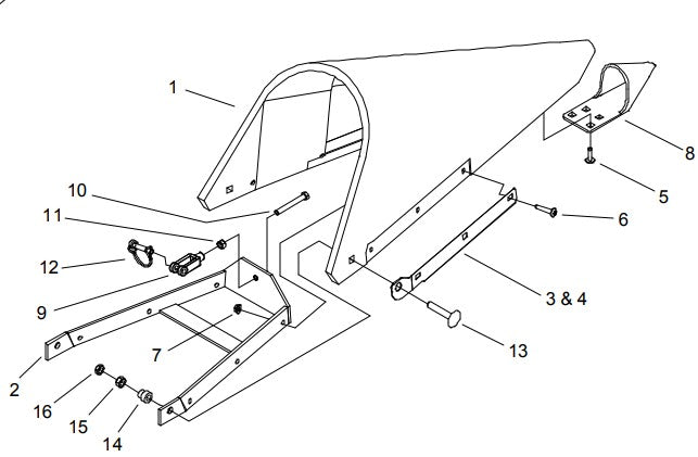 P3S20-40A -- Poly III 20" Center Snout Assembly,  JD Green
