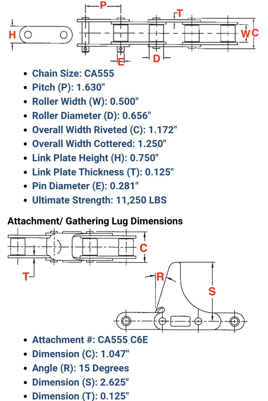 AN102009-N -- Gathering Chain - HARDENED Pins