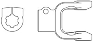 IMPLEMENT CLAMP TYPE YOKE - BONDIOLI SERIES 6 / WALTERSHEID 220      1-3/8 X 6 SPLINE