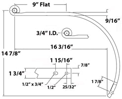 864-BRS5256B -- C SHANK JD 9/16"X1-3/4"X16-3/16"